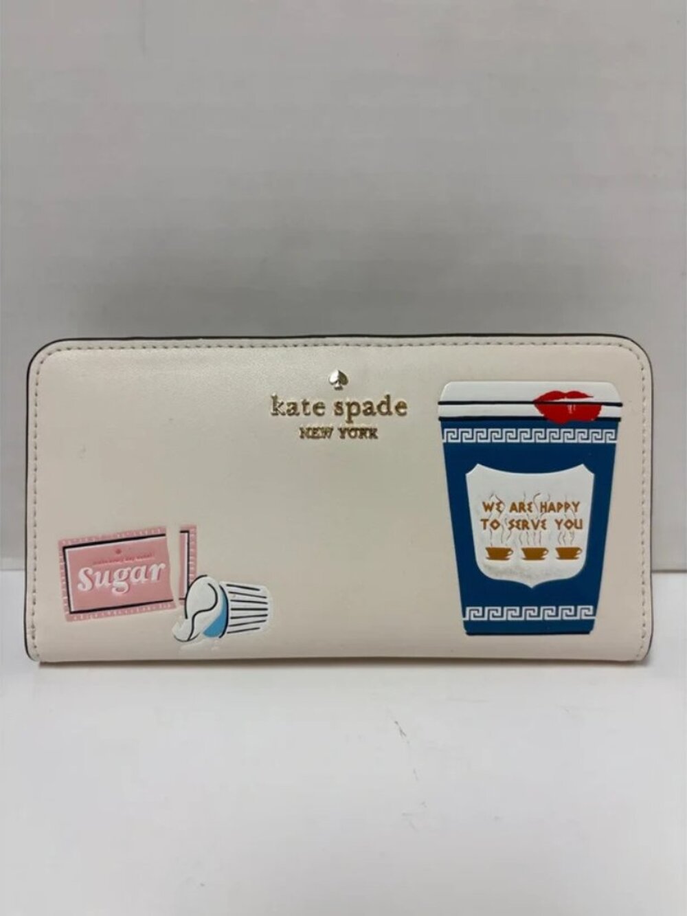 Kate Spade Coffee Break Large Slim Bifold Wallet Boutique NWT